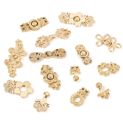16 Pairs 8 Styles Alloy Adjustable Jean Button Pins DIY-TA0013-13-1