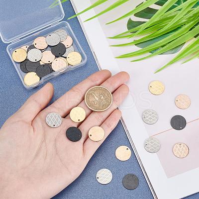 40Pcs 4 Colors PVD Vacuum Plating Stainless Steel Pendants STAS-PH0003-88-1
