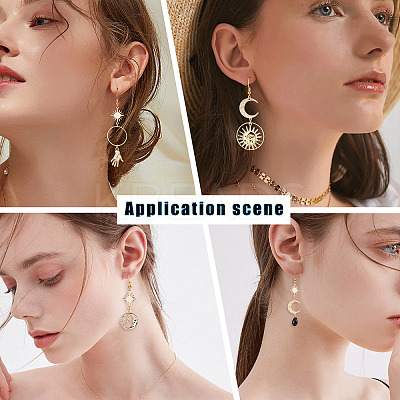 DIY Sun Moon Star Earring Making Kit DIY-SC0020-86-1