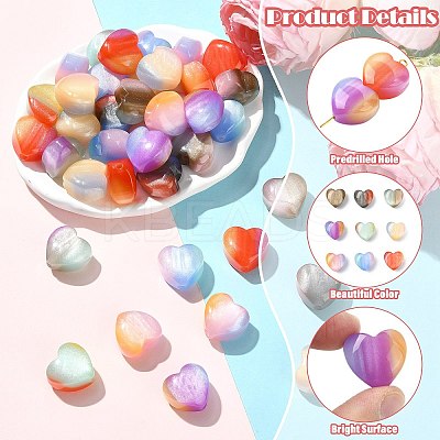 40Pcs Opaque Resin Beads RESI-CJ0004-98-1