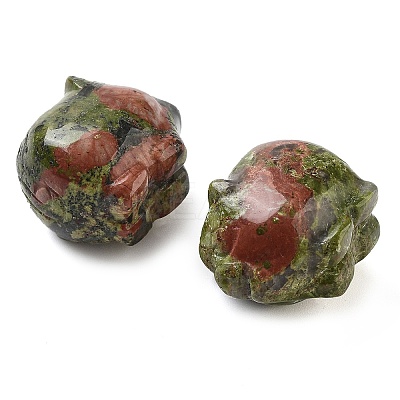 Natural UnakiteCarved Figurines DJEW-L023-C06-1