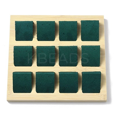 12-Slot Rectangle Wood Earring Display Stands LS-EDIS-R027-04G-1
