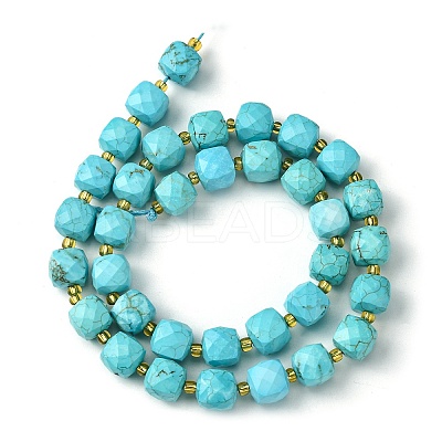 Synthetic Blue Turquoise Beads Strands G-Q010-A13-01-1