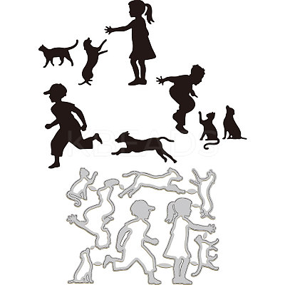 Children and Pet Carbon Steel Cutting Dies Stencils DIY-WH0309-1503-1