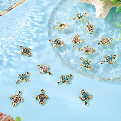16Pcs Alloy Rhinestone Connector Charms ALRI-TA0001-40-1