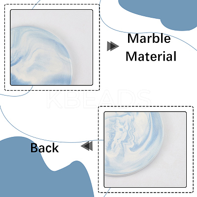 Marble Pattern Porcelain Wax Seal Mats AJEW-WH20007-82B-01-1