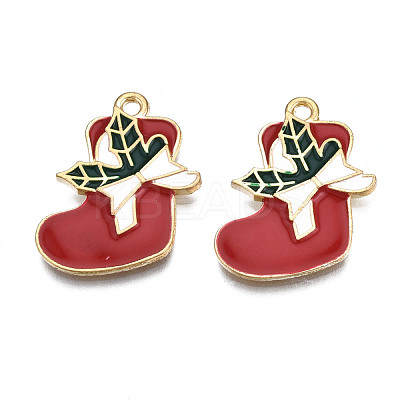 Rack Plating Alloy Enamel Pendants ENAM-T011-149-1