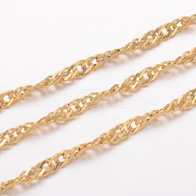 Ion Plating(IP) 304 Stainless Steel Singapore Chains X-CHS-K004-14G-0.3mm-1