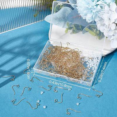 200Pcs 316 Surgical Stainless Steel Earring Hooks STAS-BBC0001-89-1