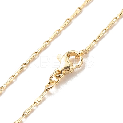 Brass Boston Link Chains Necklace for Women NJEW-P265-33G-1