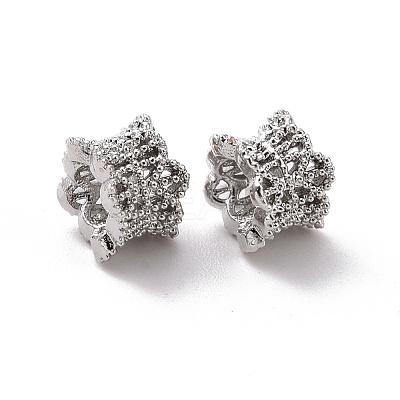 Eco-friendly Brass European Beads KK-D079-09P-1