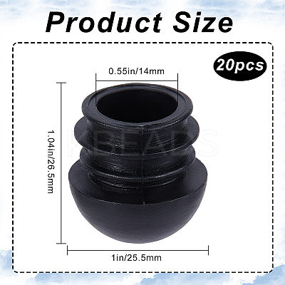 20Pcs Plastic Furniture End Caps FIND-GF0003-26-1