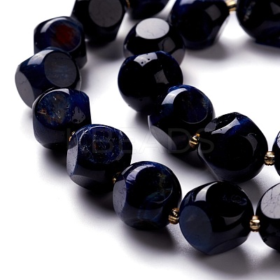 Natural Blue Tiger Eye(Dyed & Heated) Beads Strand G-M367-30A-1