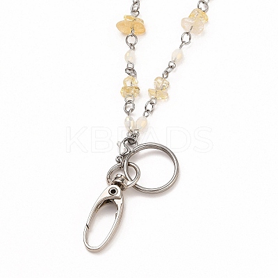 304 Stainless Steel ID Card Neck Strap Card Holder AJEW-PH01412-02-1