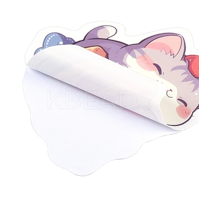 50Pcs Cartoon Cat Paper Self-Adhesive Picture Stickers STIC-C010-15-1