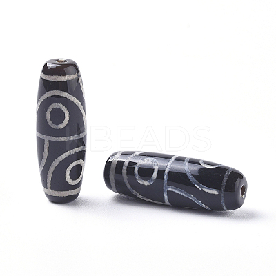 Tibetan Style 4-Eye dZi Beads TDZI-D008-12-1