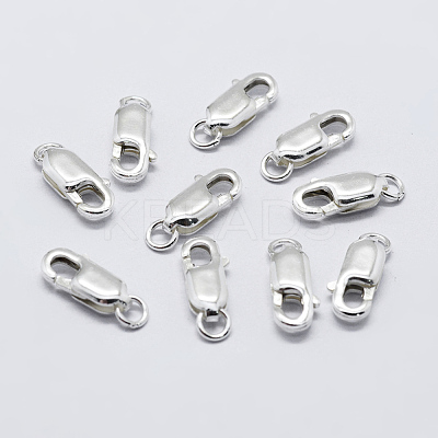 925 Sterling Silver Lobster Claw Clasps STER-K167-075E-S-1