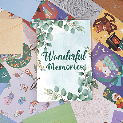 Wooden 2-Ring Loose Leaf Binder Postcard Phote Album Cover DIY-WH0547-039-1