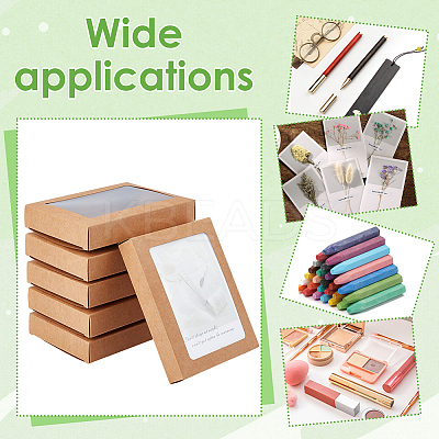 Foldable Kraft Paper Candy Boxes with Visible Window LS-CON-WH0123-22-1