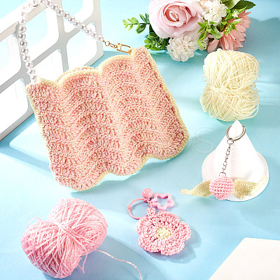 2 Bundles Polyester Yarn DIY-MB0003-07A-1