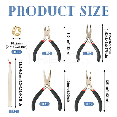 Carbon Steel Jewelry Pliers PT-TA0001-13-1