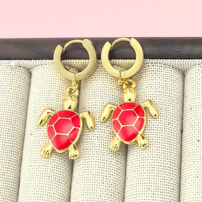201 Stainless Steel Enamel Hoop Earrings FS-WG6C184-04-1
