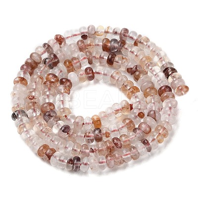 Natural Red Hematoid Quartz/Ferruginous Quartz Beads Strands G-H292-A07-01-1