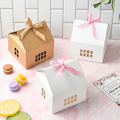 20 Sets 2 Colors House Shape Paper Jewelry Storage Gift Box CON-CJ0001-23-1