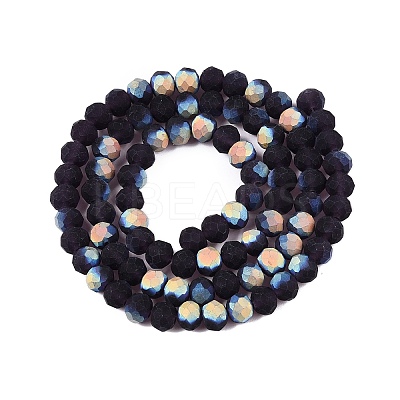 Transparent Glass Beads Strands EGLA-A044-T6mm-MB15-1