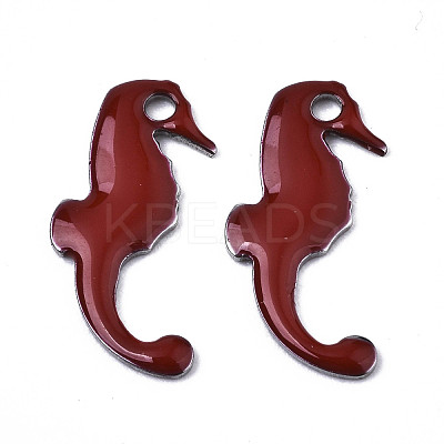 201 Stainless Steel Enamel Charms STAS-N088-17I-1