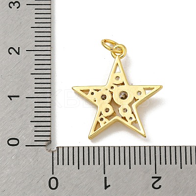 Brass Micro Pave Cubic Zirconia Pendants KK-N254-122G-1