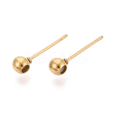 304 Stainless Steel Stud Earring Findings STAS-F329-01B-G-1
