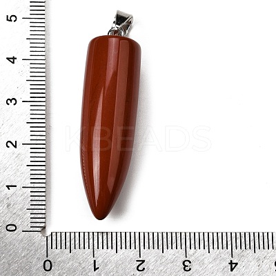 Natural Red Jasper Pointed Pendants G-F820-12M-1