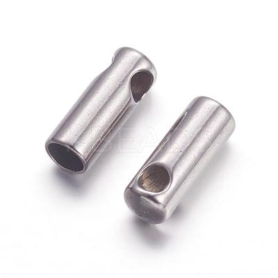 Tarnish Resistant 201 Stainless Steel Cord Ends X-STAS-S028-30-1