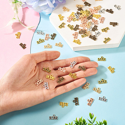120Pcs 6 Colors Alloy Pendants FIND-TA0006-34-1