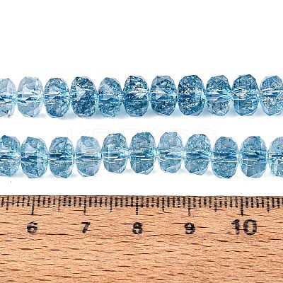 Crackle Transparent Glass Beads Strands GLAA-N068-03A-04-1