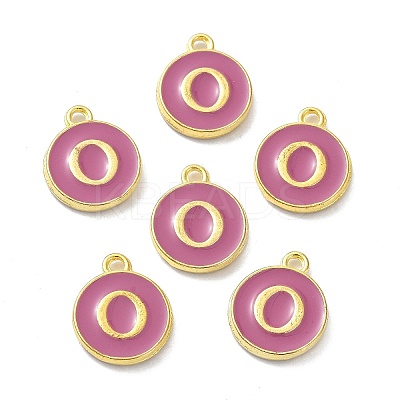 Golden Plated Alloy Enamel Charms ENAM-XCP0001-13O-1