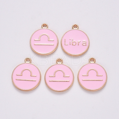 Alloy Enamel Pendants X-ENAM-S124-01B-09K-1
