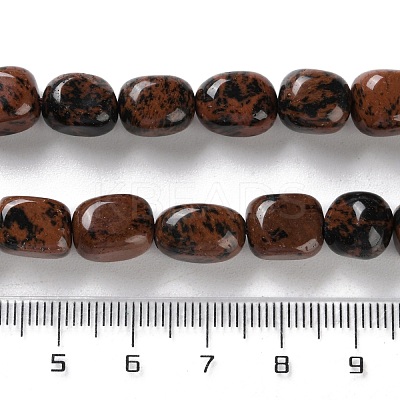 Natural Mahogany Obsidian Beads Strands LS-G-P497-01D-02-1
