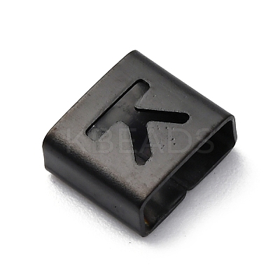 Ion Plating(IP) 304 Stainless Steel Square Slide Charms STAS-L132-17K-B-1