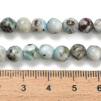Natural Larimar Beads Strands G-L642-B19-6mm-1