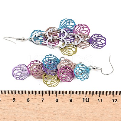 430 Stainless Steel Dangle Earrings EJEW-B157-01B-1