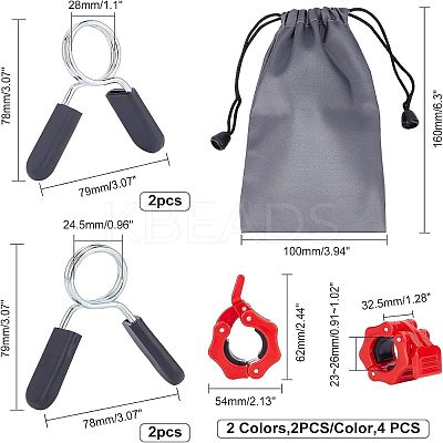 9Pcs 5 Style ABS Plastic Barbell Clamps FIND-FH0002-68-1