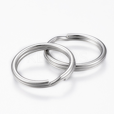 Tarnish Resistant 304 Stainless Steel Split Key Rings STAS-P178-1.0x20mm-P-1