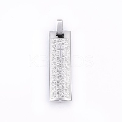 Non-Tarnish 304 Stainless Steel Pendants LS-STAS-O103-25C-1