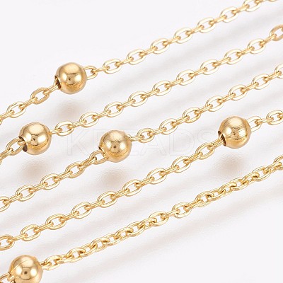 Ion Plating(IP) 304 Stainless Steel Cable Chain Anklets AJEW-P069-03G-1
