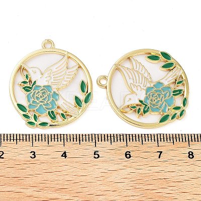 Rack Plating Alloy Enamel Pendants LS-FIND-Q099-04A-02-1