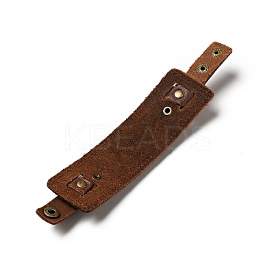Cowhide Cord Wide Cord Bracelets BJEW-P0001-11A-1