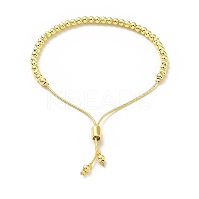 Rack Plating Brass Round Bead Slider Bracelets for Women LS-BJEW-M232-01G-A-1