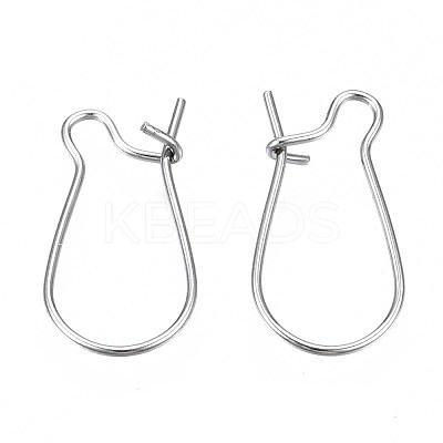 Tarnish Resistant 304 Stainless Steel Hoop Earring Findings STAS-S117-008B-01-1
